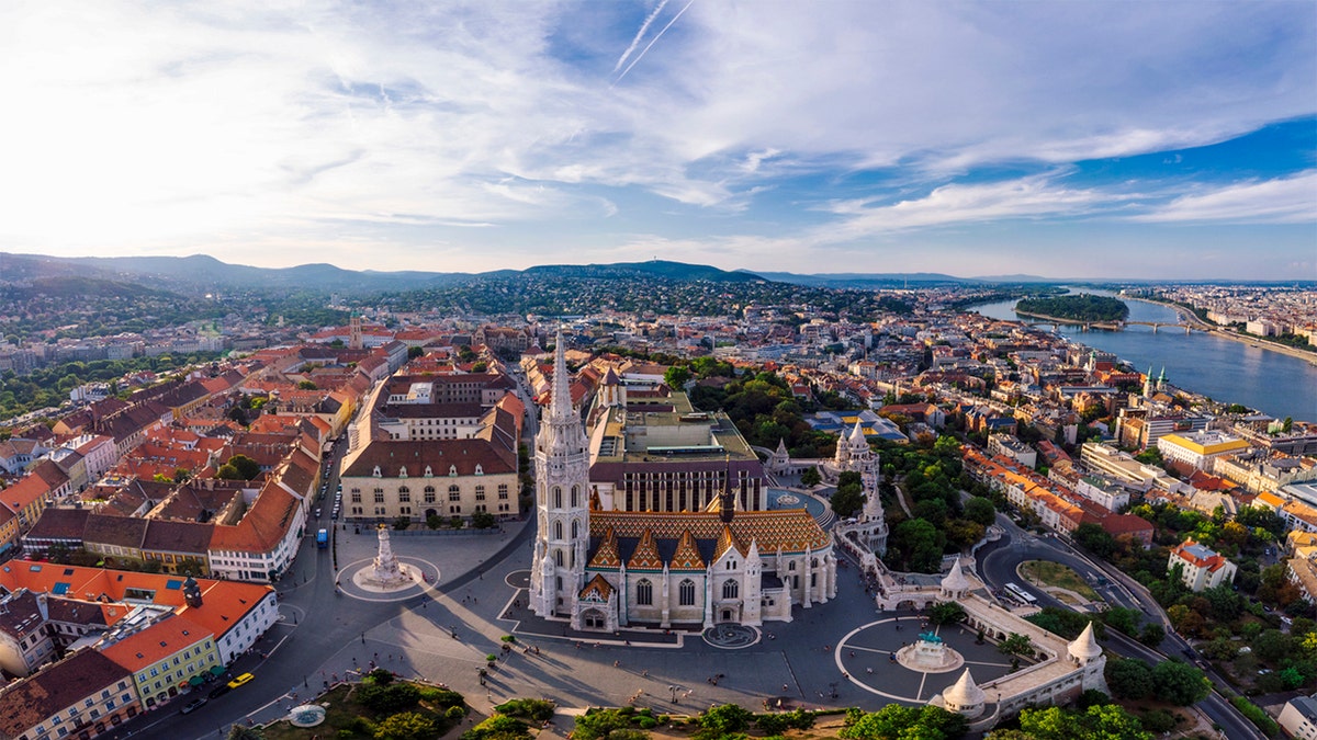 Aerial view of Budapest, Hungary