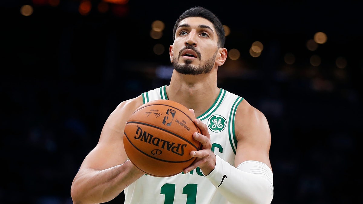 Former NBA standout Enes Kanter Freedom speaks at ChinaAid banquet