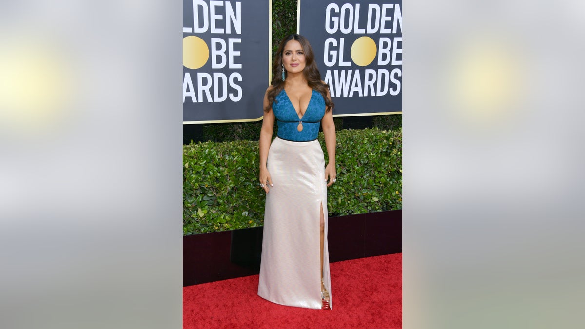 Salma Hayek attends the 77th Annual Golden Globe Awards at The Beverly Hilton Hotel on January 05, 2020 in Beverly Hills, California. (Photo by George Pimentel/WireImage)