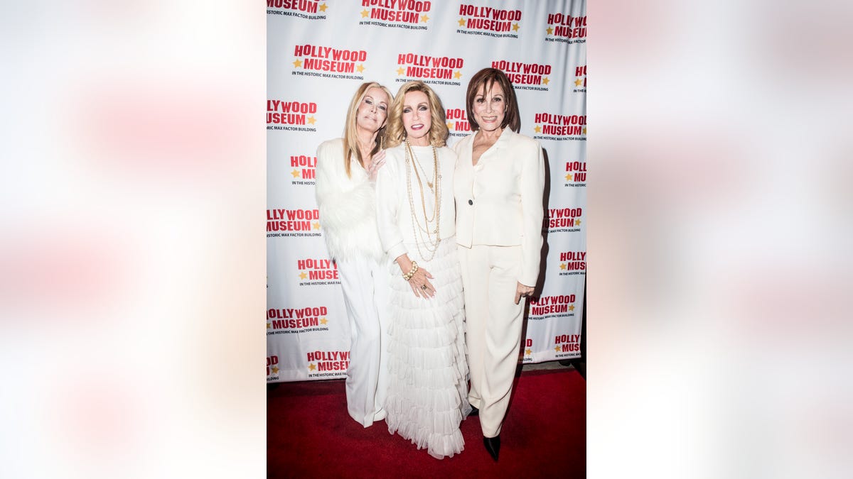 Joan Van Ark, left, Michele Lee, right, and Donna Mills attending the Hollywood Museum's 40th Anniversary Of "Knots Landing" tribute on Jan.18 in Hollywood, Calif. (Harmony Gerber/Getty Images)