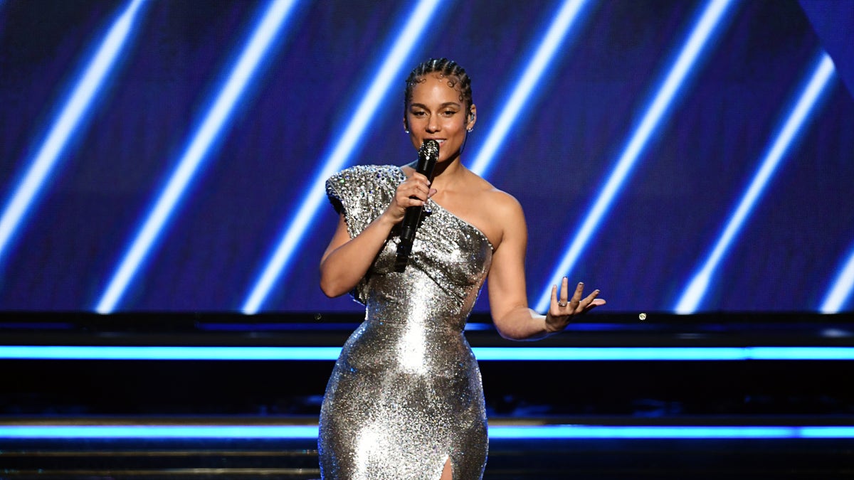 Host Alicia Keys speaks onstage during the 62nd Annual Grammy Awards at Staples Center on January 26, 2020 in Los Angeles, Calif.