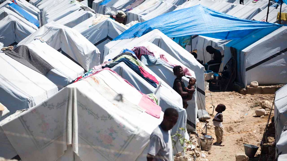 This 2010 photo shows Haitians living in tents following the country's most deadly earthquake.