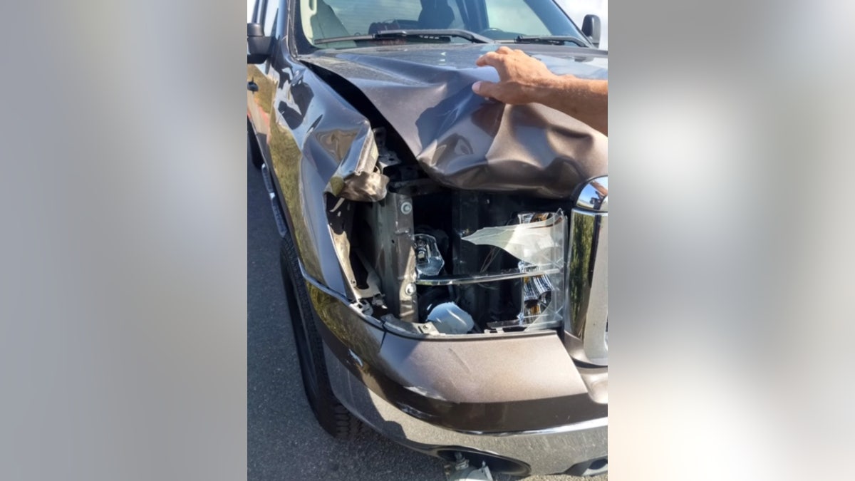 Jack Keith's truck following the incident.