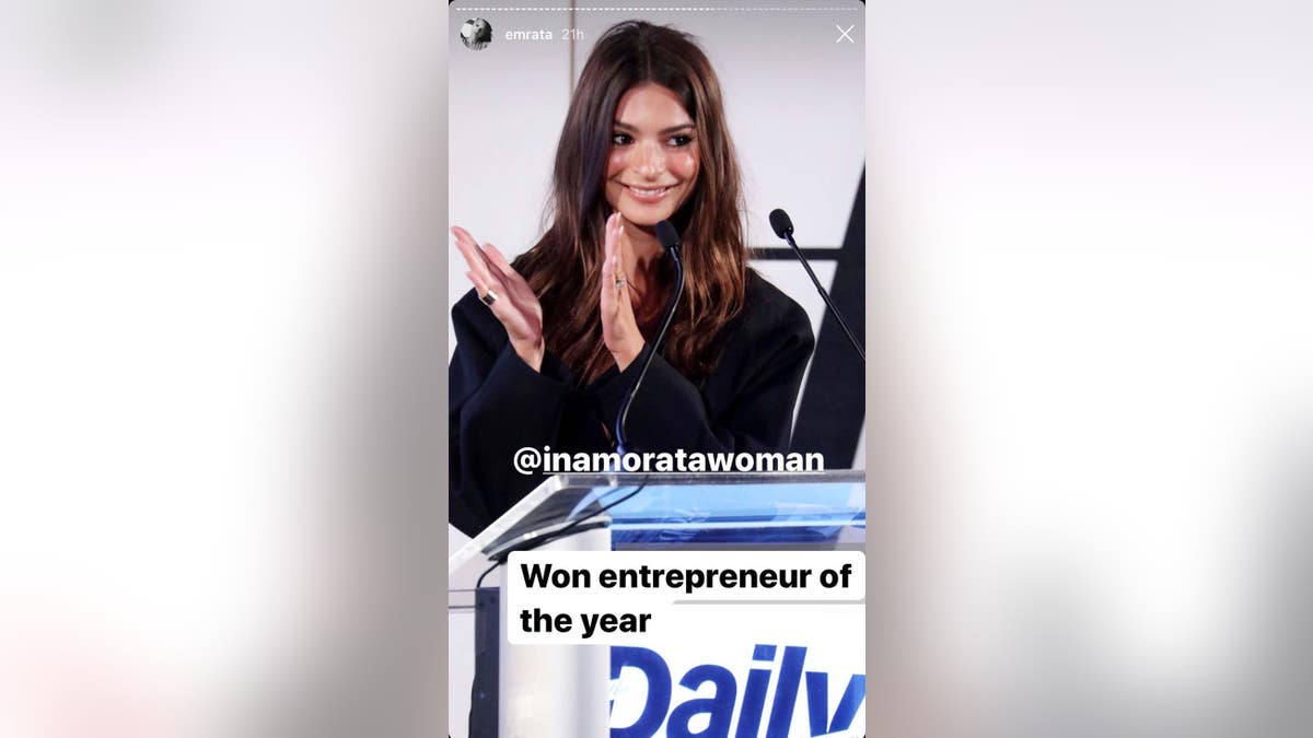 Ratajkowski wins entrepreneur of the year for Inamorata.