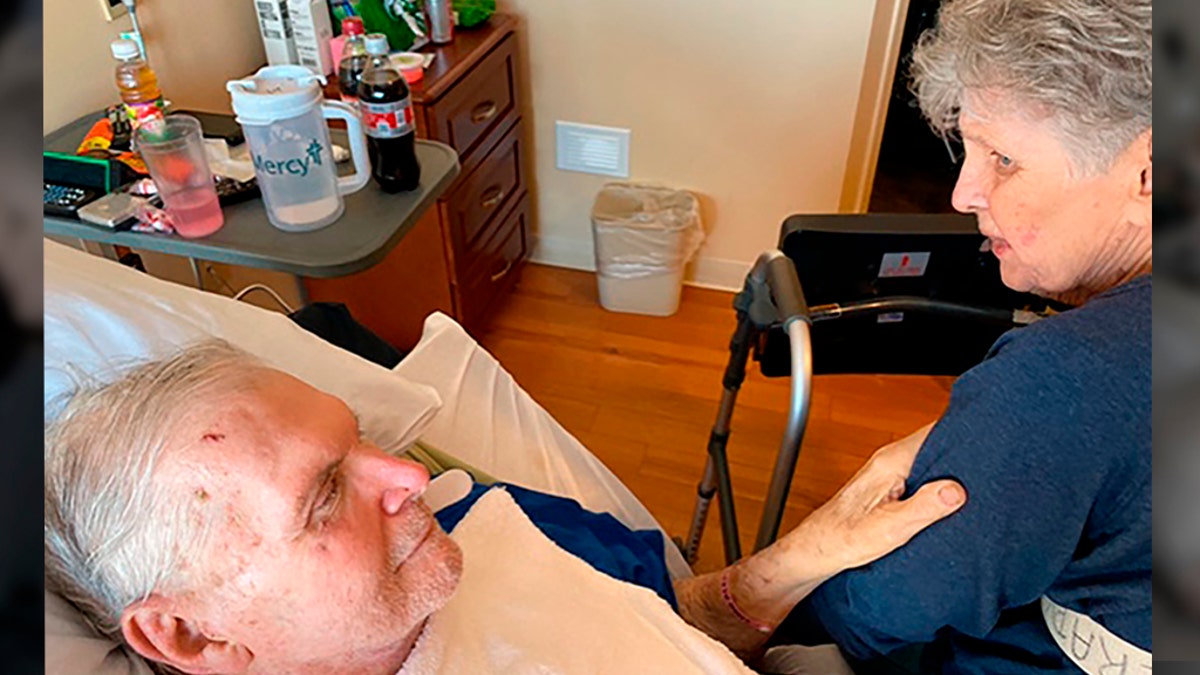 Jack and Harriet Morrison died on the same day at a St. Louis-area nursing home. The Morrison's beds were placed next to each other in their final hours, allowing them to hold hands, the St. Louis Post-Dispatch reported. (Sue Wagener via AP)