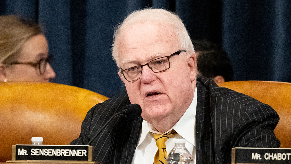 U.S. Representative Jim Sensenbrenner (R-WI) speaks during the mark up of the articles of impeachment at the House Judiciary Committee in Washington.- (Photo credit: Michael Brochstein / Echoes Wire / Barcroft Media via Getty Images)