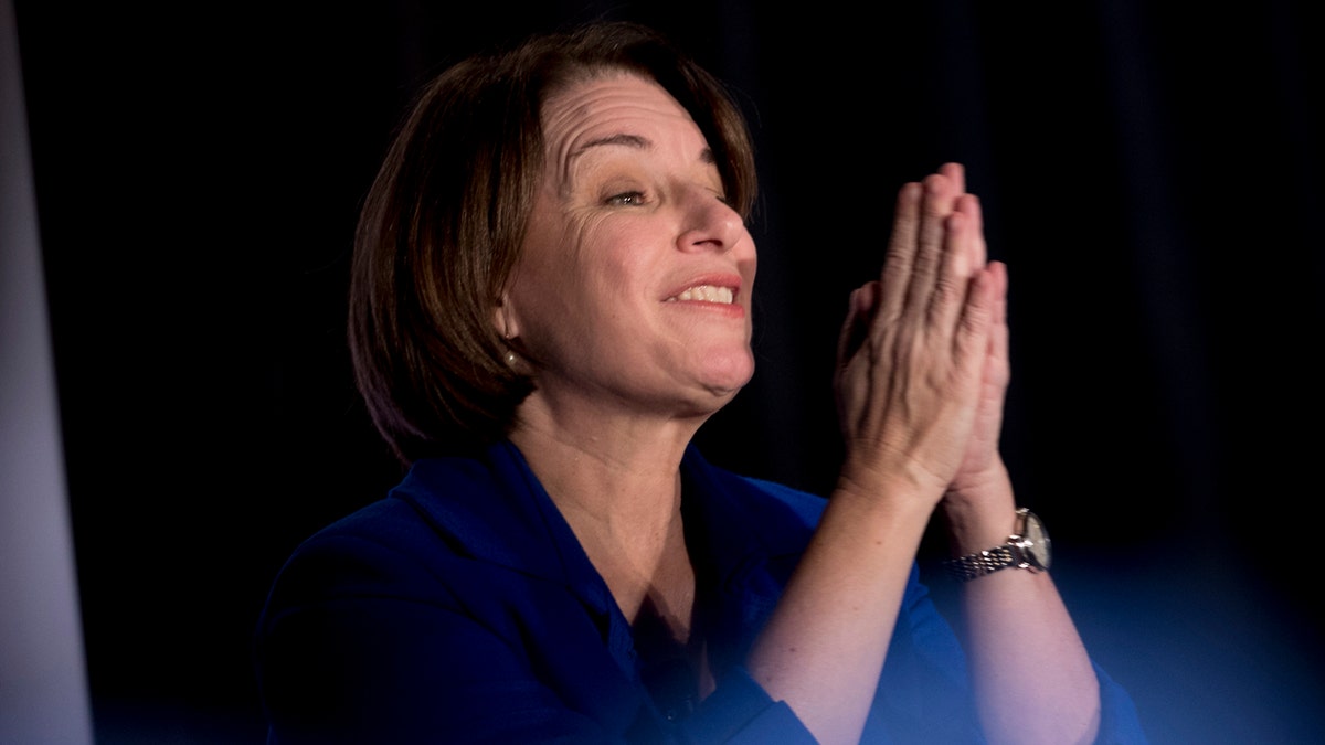 Democratic presidential candidate Sen. Amy Klobuchar, D-Minn., speaks at "We The People 2020: Protecting Our Democracy After Citizens United," at Curate, Sunday, Jan. 19, 2020, in Des Moines, Iowa. (AP Photo/Andrew Harnik)