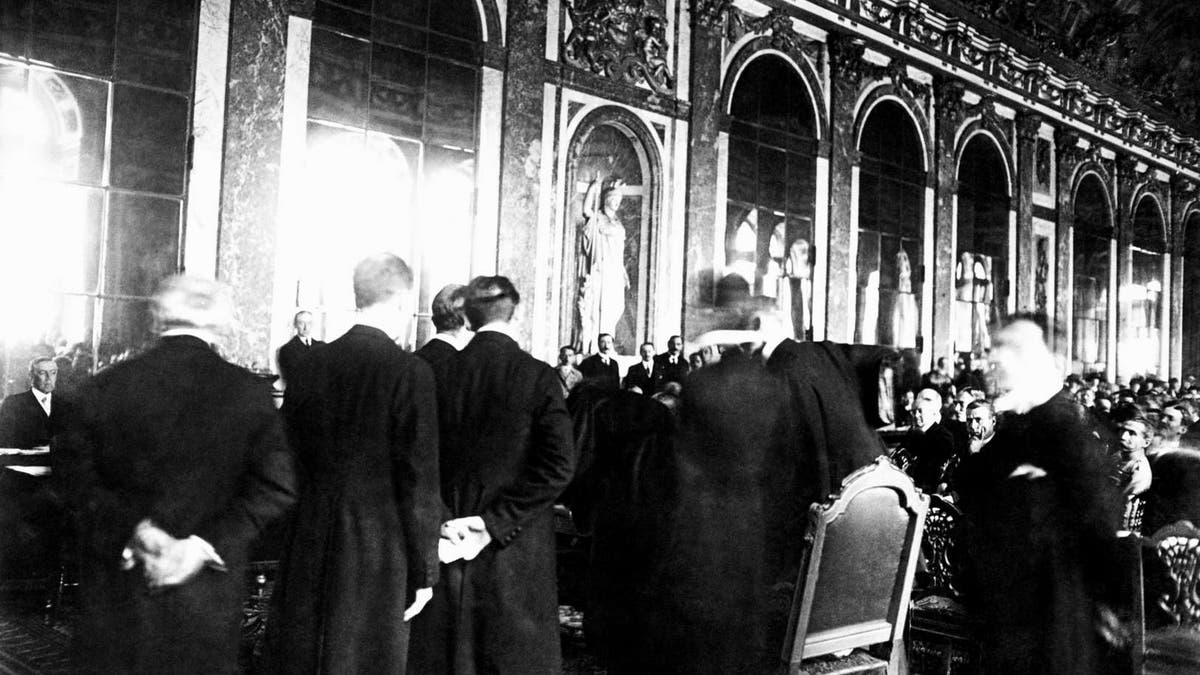 Treaty of Versailles, 1919 in France. (AP Photo)