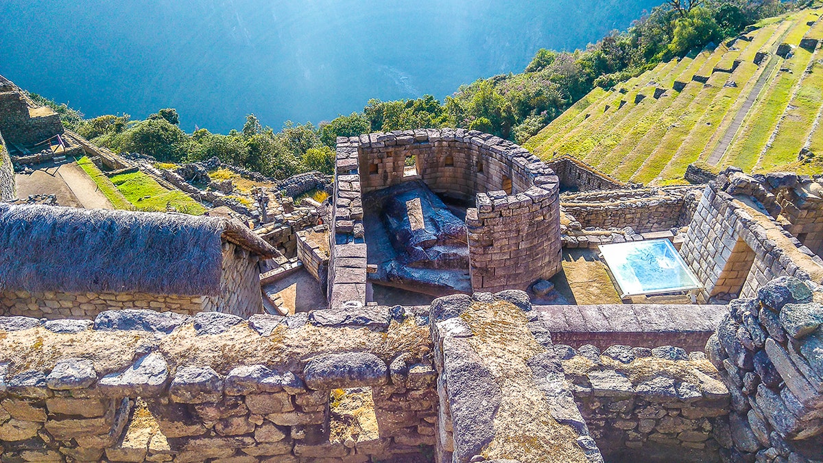 The Temple of the Sun is said to be one of the more sacred sites at the Incan citadel of Machu Picchu, where worshippers would make offerings to the sun.