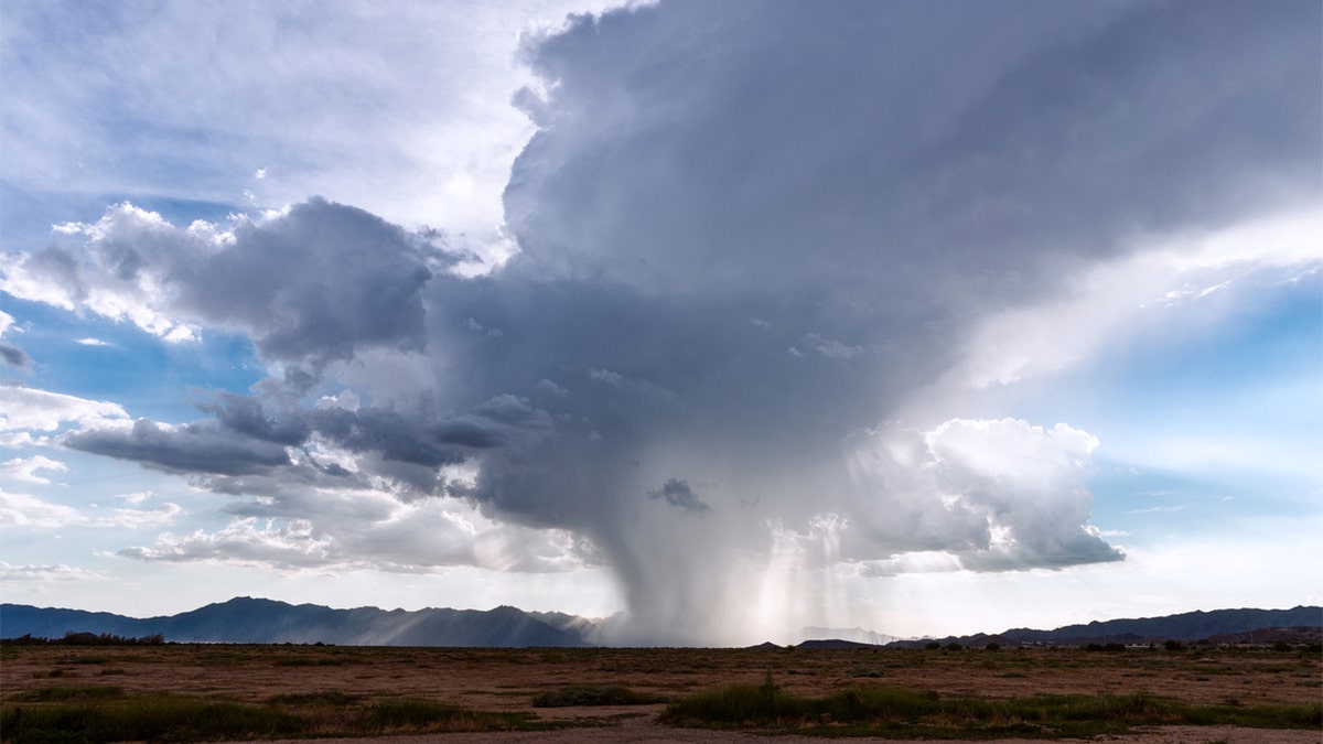 A microburst is a small, concentrated downburst within a thunderstorm that produces an outward burst of strong winds at or near the surface