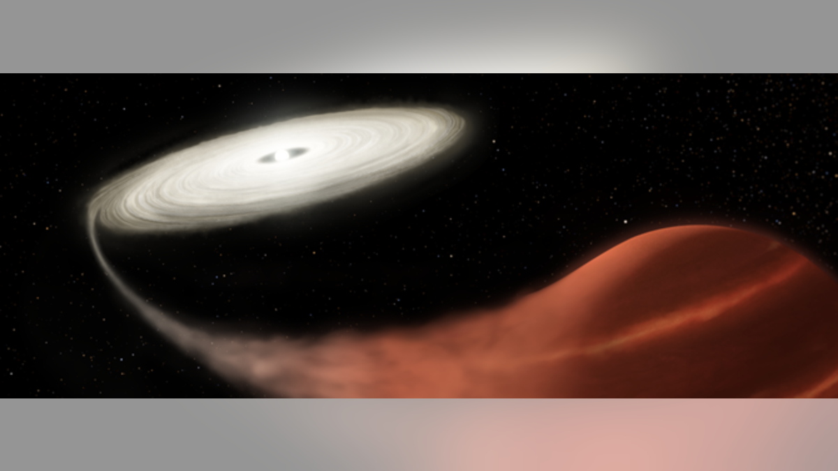 Artist's illustration of the "vampire" star.