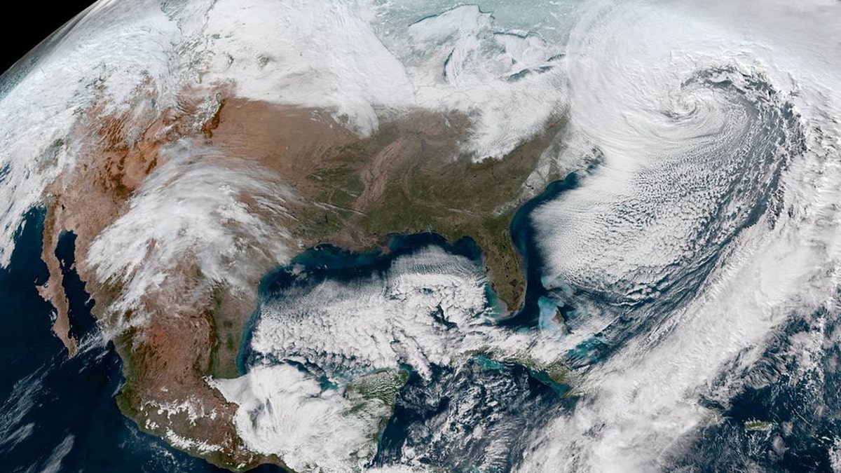 A powerful nor'easter can be seen in January 2018 impacting the Northeast states.