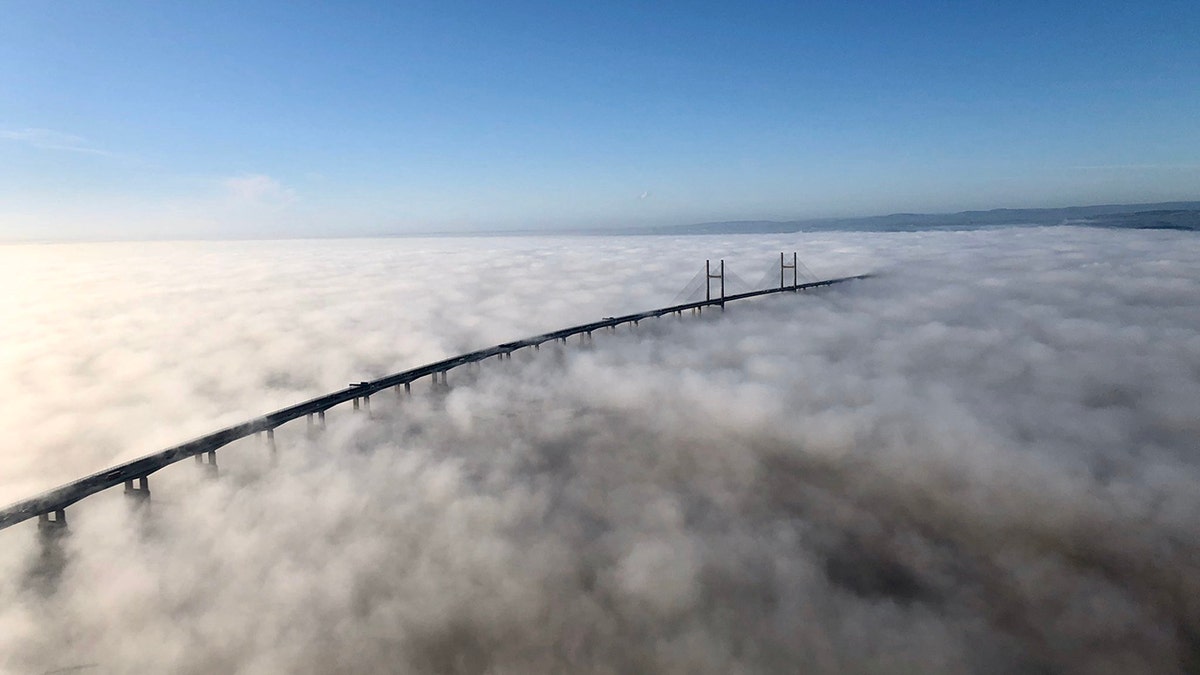 The fog that covered the area appeared to be have been caused by a weather phenomenon known as a temperature inversion.
