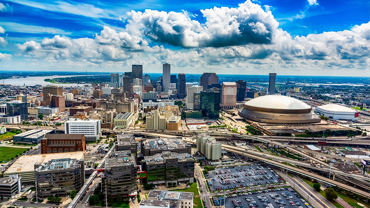 The downtown and surrounding areas of New Orleans, Louisiana