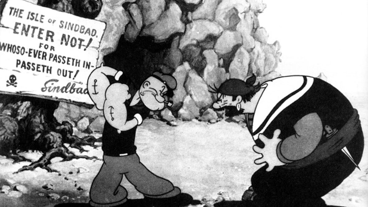 Popeye The Sailor Meets Sindbad TheSailor USA 1936 (Photo by Getty Images)