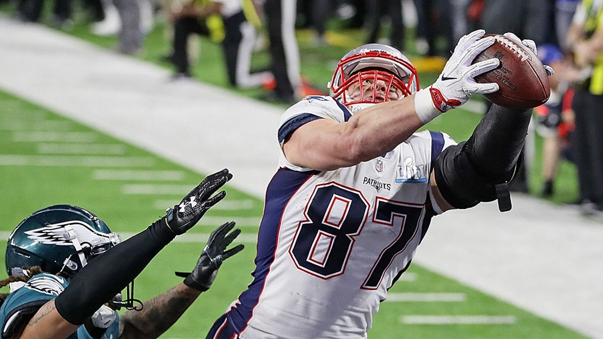 Rob Gronkowski in Super Bowl LII 