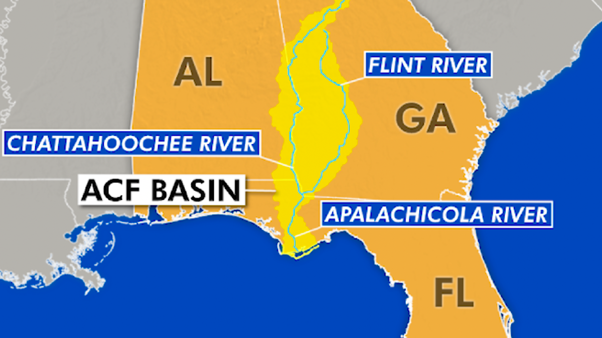 The ACF river basin is comprised of three rivers including the Apalachicola River, Chattahoochee River, and Flint River. 