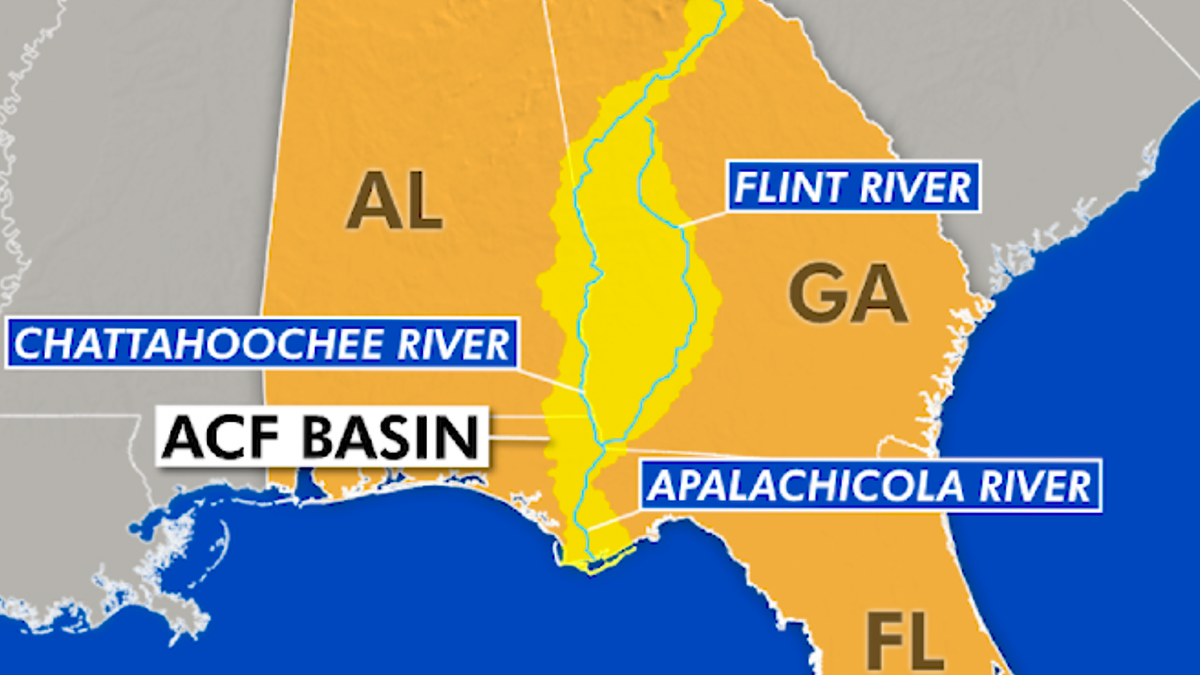 The ACF river basin is comprised of three rivers including the Apalachicola River, Chattahoochee River, and Flint River.