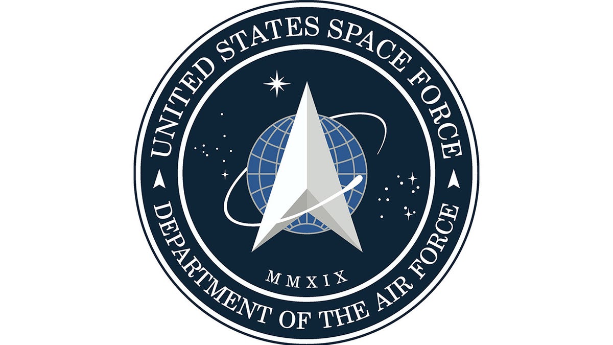 The flag is derived from the Space Force seal, seen here.