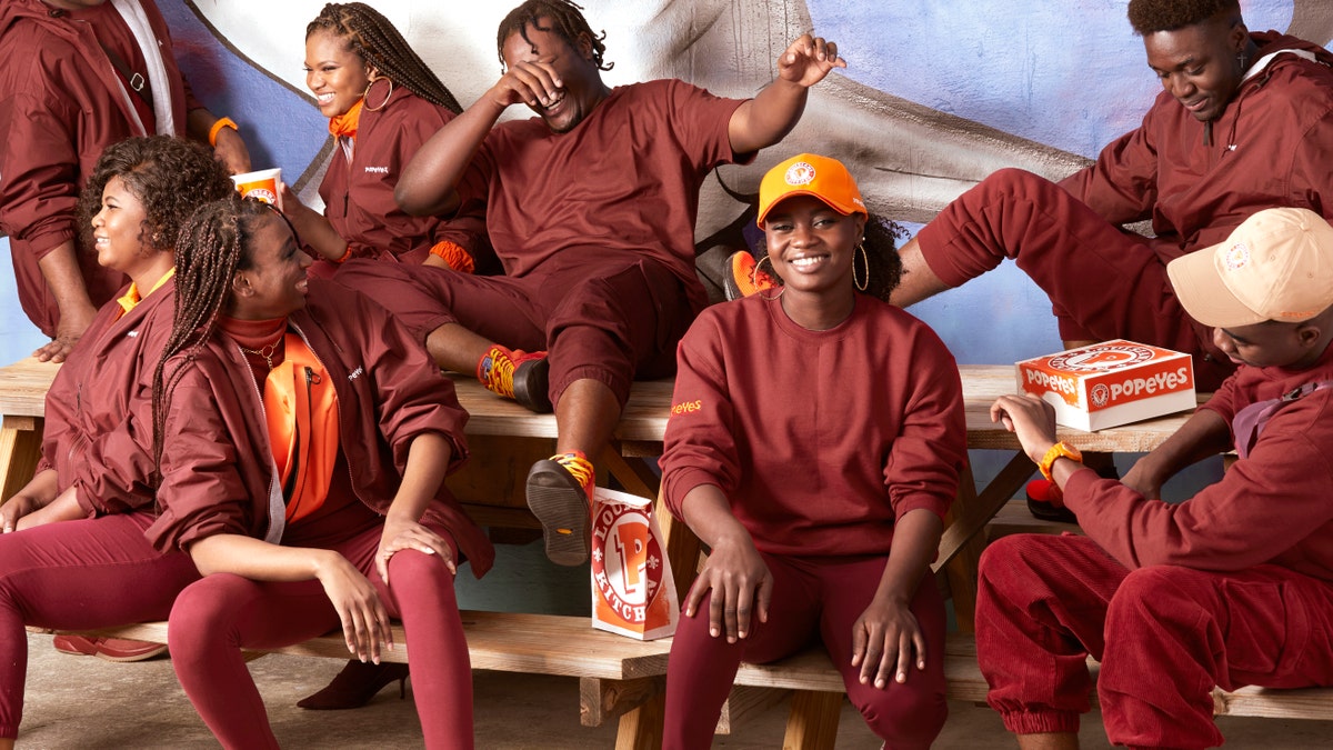 To release the line, Popeyes used its own team members as models and announced that 100 percent of the limited-edition collection would go to the Popeyes Foundation, its charitable arm.