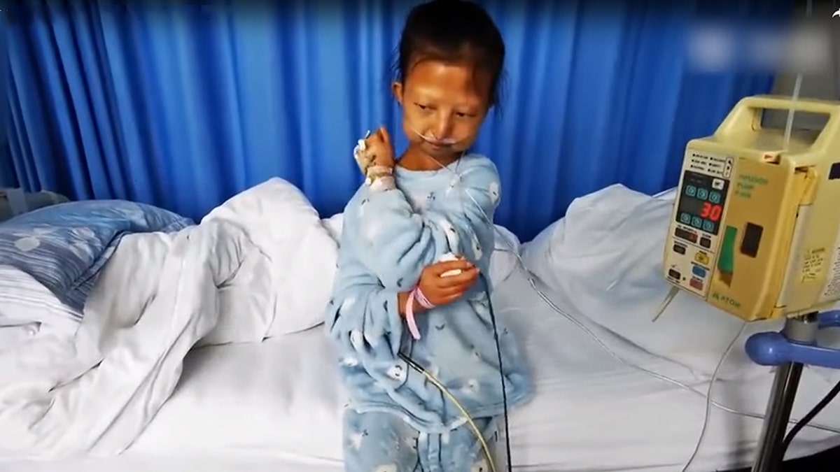 Wu Huayan, 24, weighed only 43 lbs. when she was admitted to the hospital in October 2019.