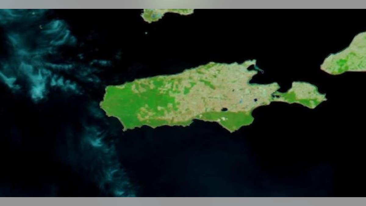 This is a Terra satellite image of Kangaroo Island taken on Dec. 16, 2019.