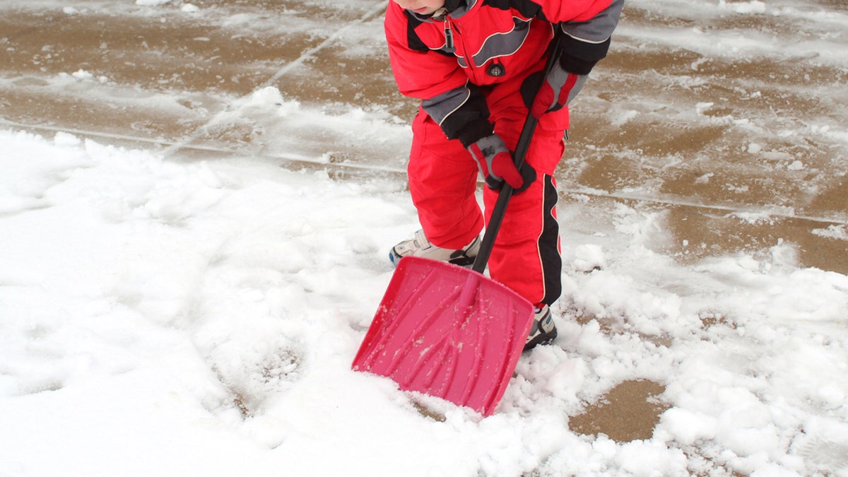 One little boy in Newfoundland discovered the challenges of shoveling snow.