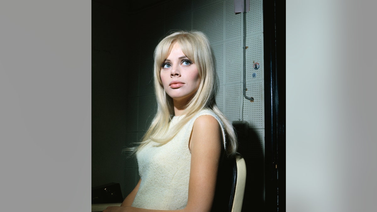 Britt Ekland on the set of the television show ​​​​​​'The Trials of O'Brien.'