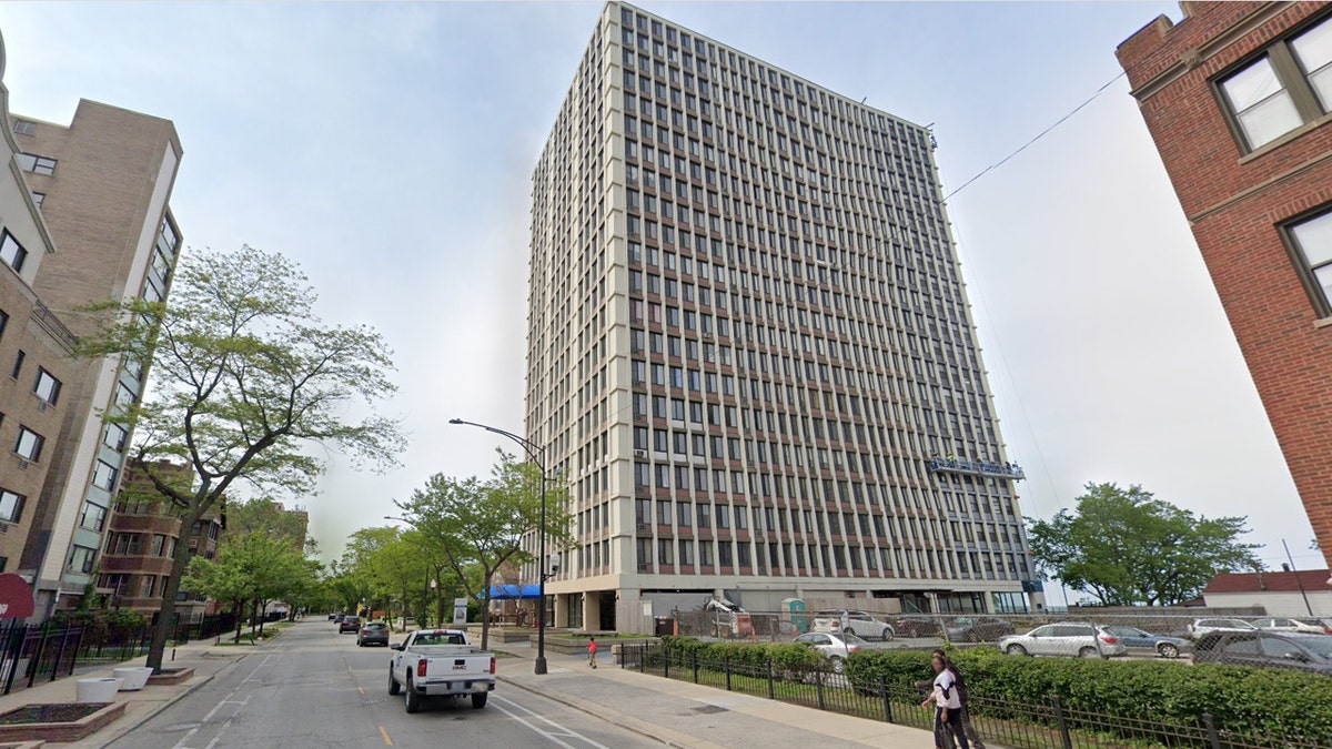 An unidentified woman in her thirties jumped out an 11th-floor window of this building in the 7200 block of South Shore Drive at around 1:50 a.m with her 1-year-old son, police said.