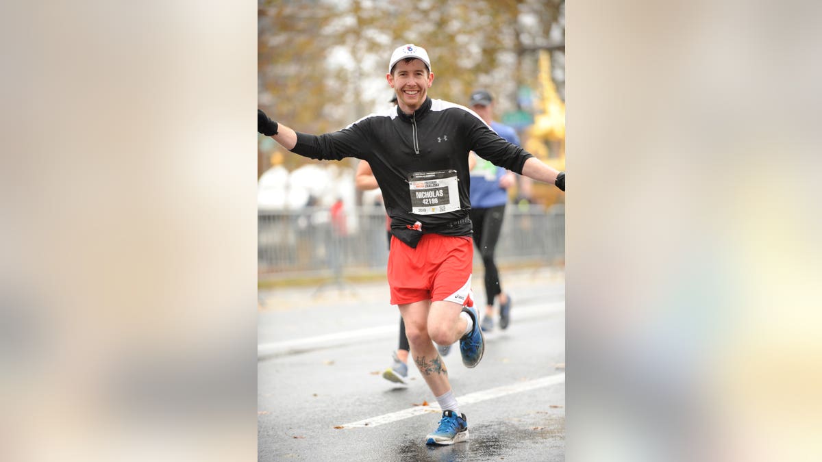 Nick Sommons before he fell ill. Since recovering, he has completed a Spartan race.