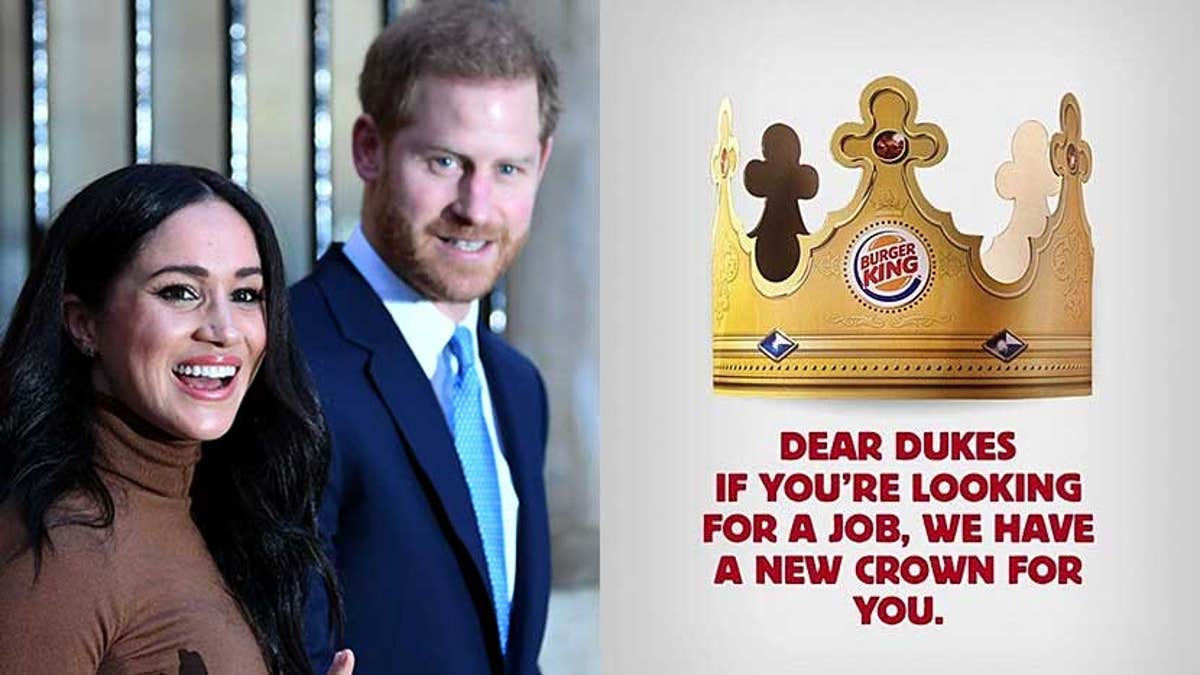 “We found out that the prince and the duchess decided to give up their roles in the royal family and will work to become financially independent,” said Burger King Argentina.