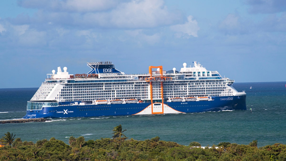 Pictured is the Celebrity Edge ship, a sister ship to the yet-unveiled Celebrity Apex.