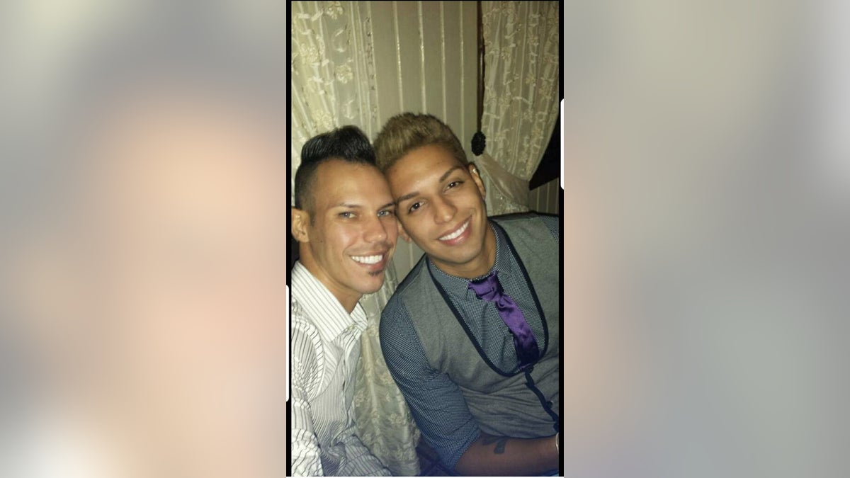 Michael Morales (right) pictured with his then-fiance, Martin Benitez, who was killed in the Pulse shooting (Michael Morales).
