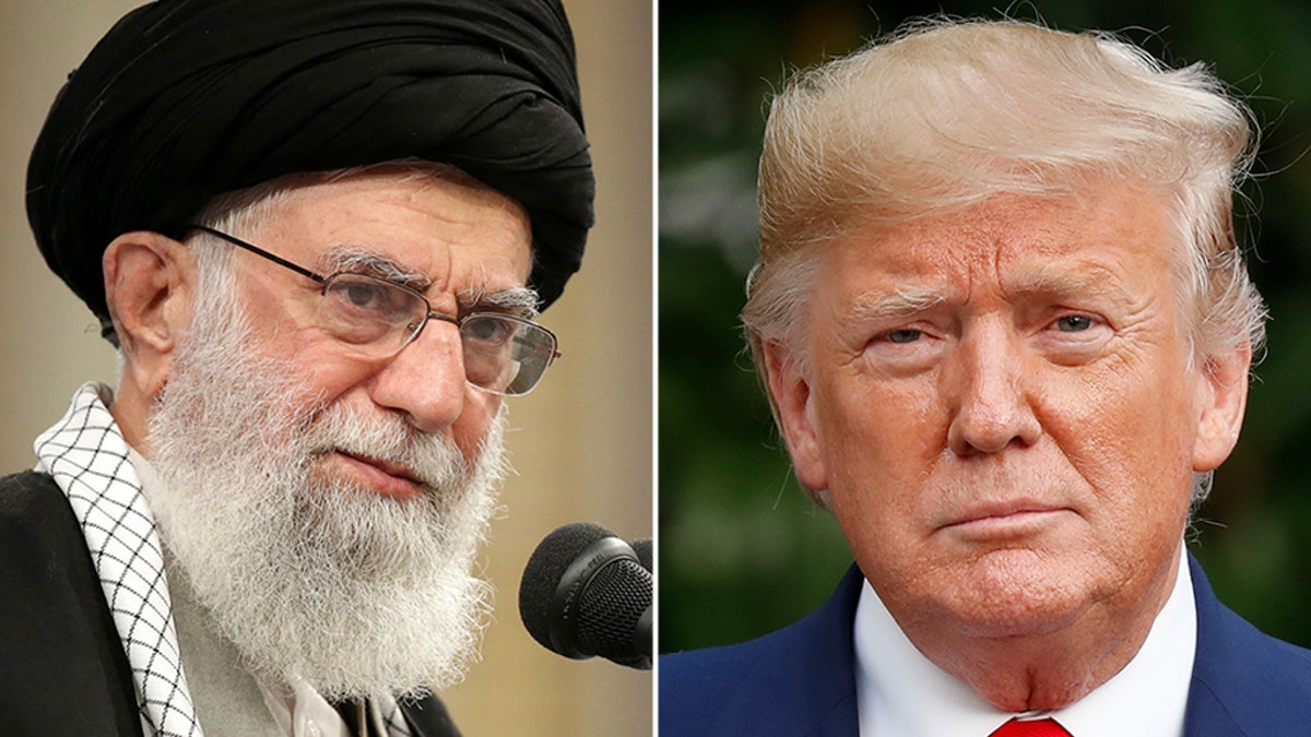 Iranian Supreme Leader Ali Khawni, Left, and President Donald Trump.