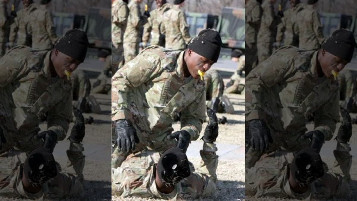 Jimmy Legree, 28, began Basic Combat Training at Fort Sill in Oklahoma back in December after enlisting in the Army to pursue a career as a communications specialist - something he says was always a childhood goal.