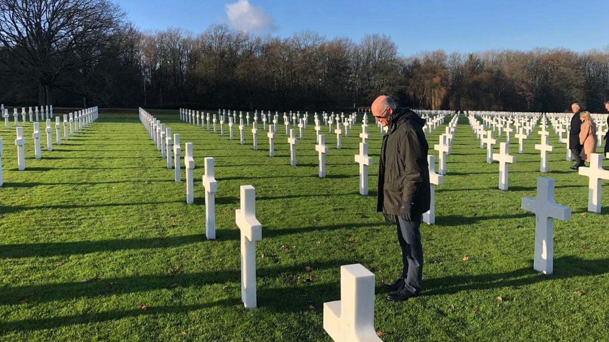 Sen. Rick Scott visiting the Ardennes American Cemetery and Memorial in Belgium to pay respects to the thousands of American men and women who lost their lives during World War II.