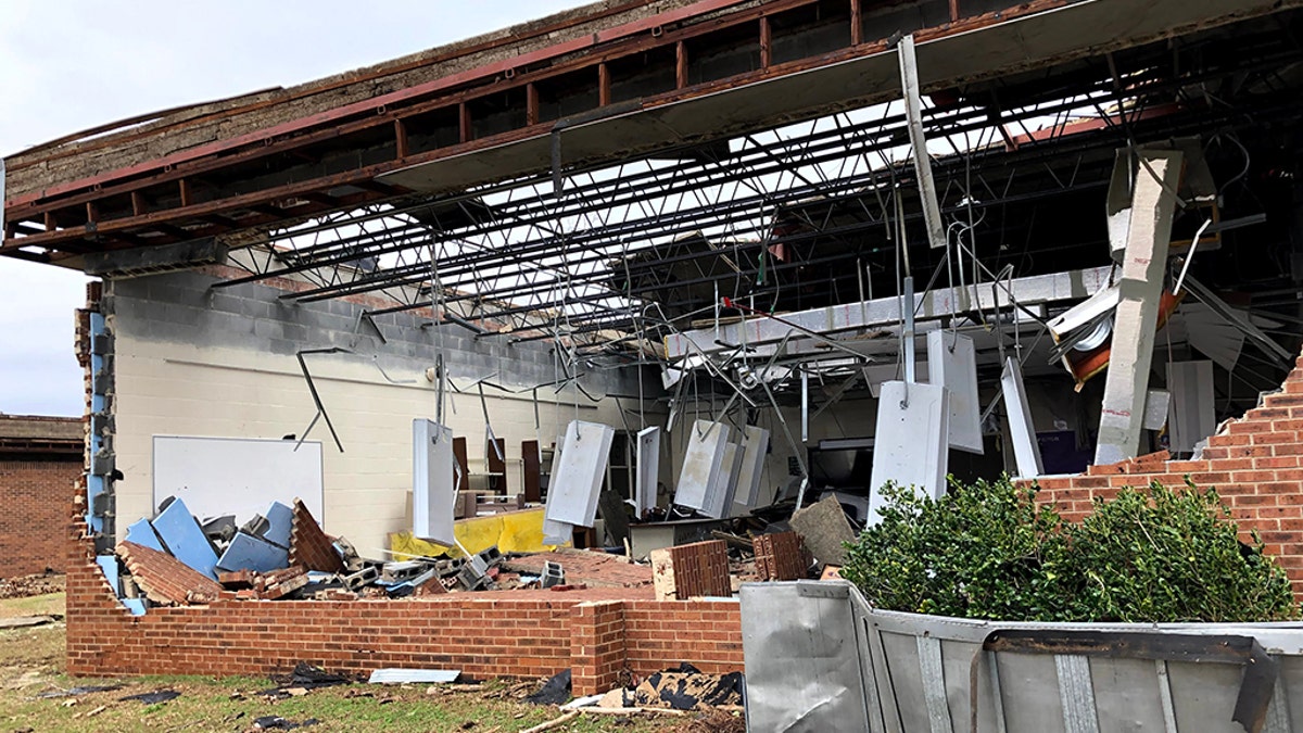 The tornado caused "considerable damage" after touching down around 10:30 p.m. on Saturday, but no injuries were reported.