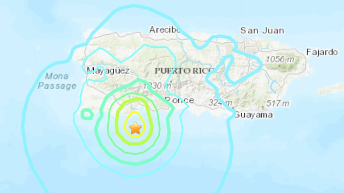 The first quake struck at 6:32 a.m. local time just south of the island at a relatively shallow depth of 10 kilometers (6 miles), according to the U.S. Geological Service. There was no tsunami threat, officials said.