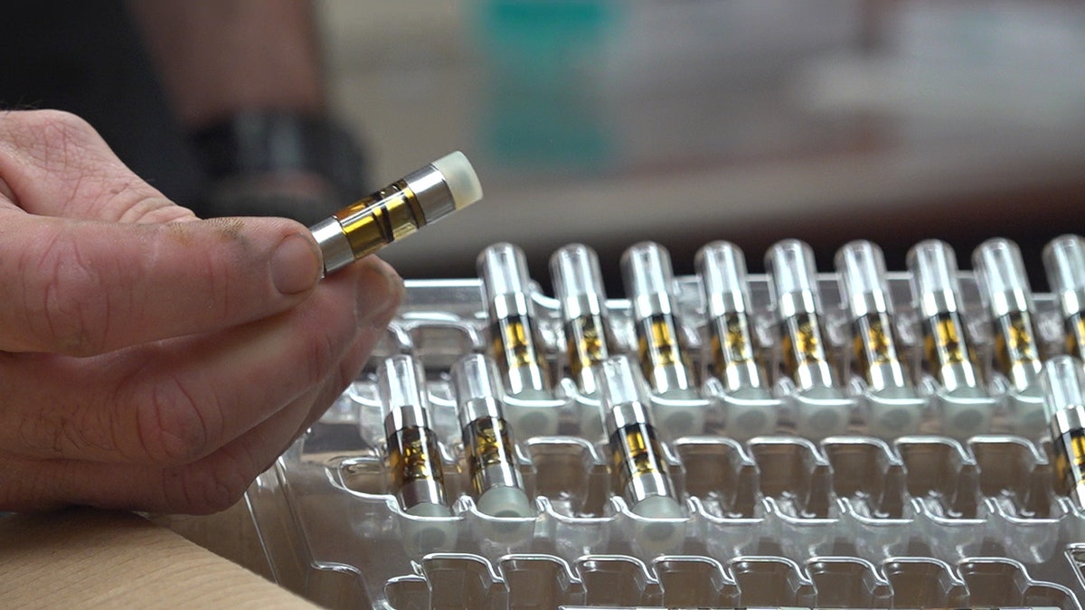 Black market vaping cartridges ready for sale. (Stephanie Bennett/Fox News)