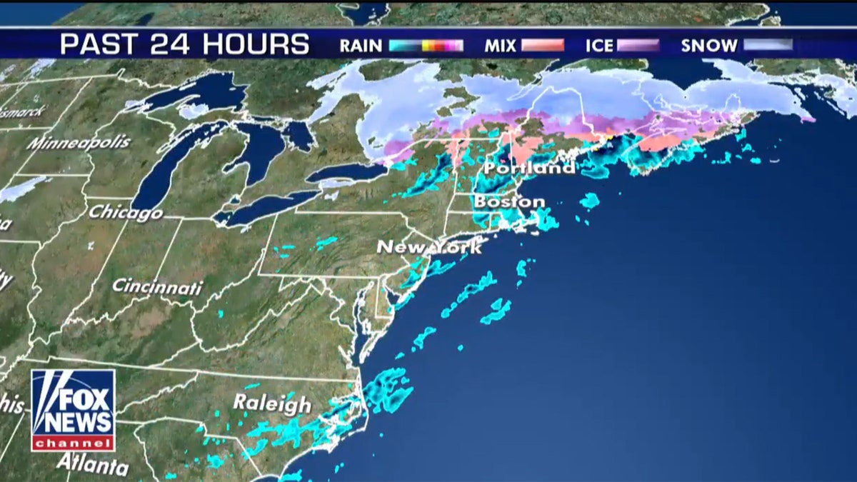 The storm system was moving out east by Sunday morning.