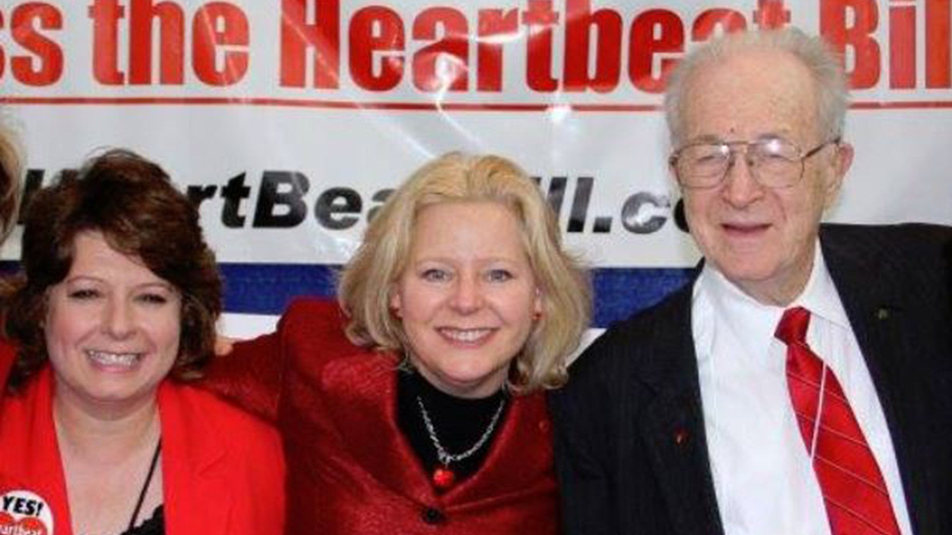 Janet Porter (middle) is the author of the controversial "heartbeat legislation" that has swept the United States and provoked the ire of pro-choice activists. So far, versions of her bill have passed state legislatures in Ohio, Georgia, Arkansas, and many others.