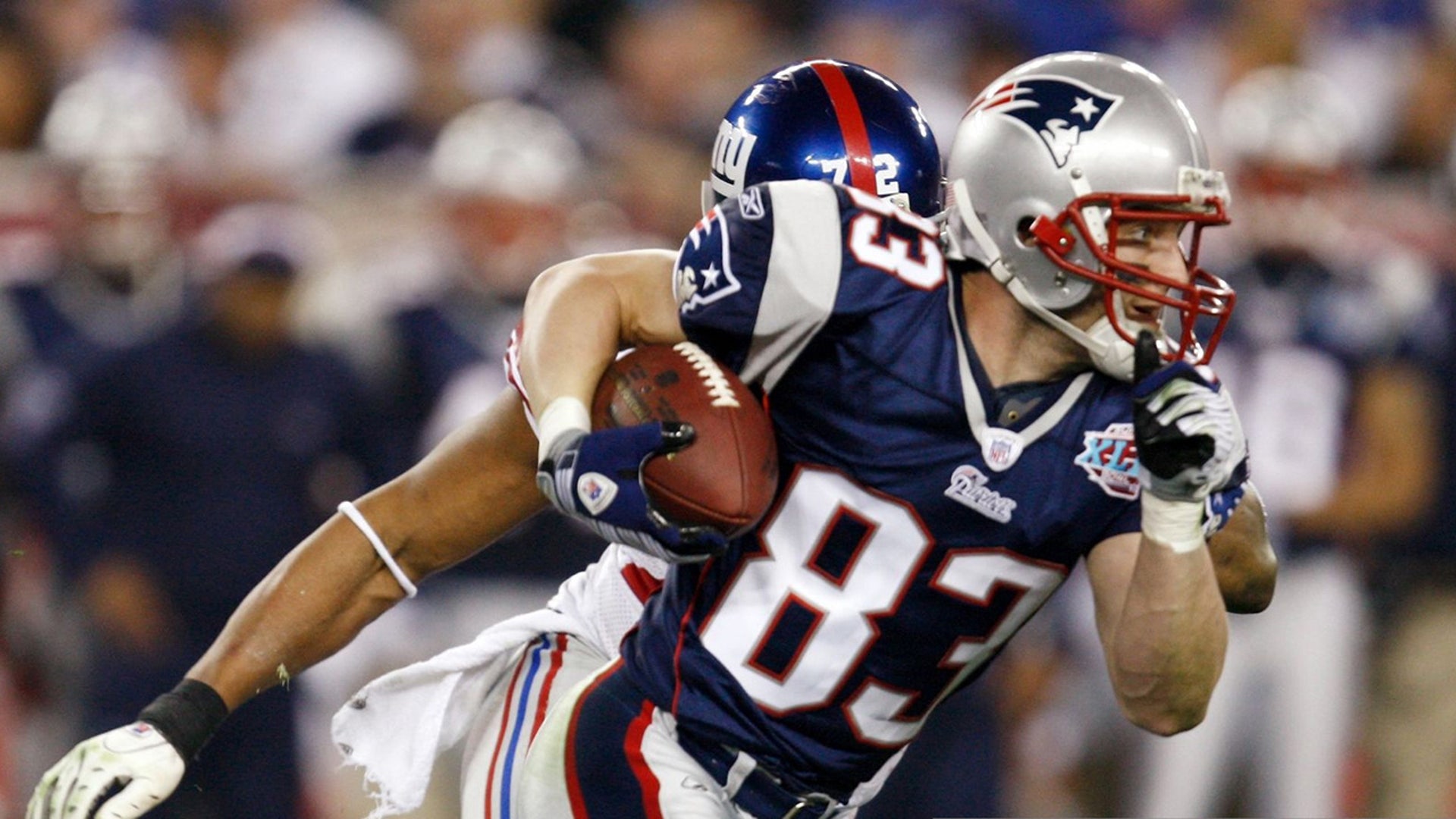 Brady has lost in the Super Bowl three times and the first came at Super Bowl XLII when the <a data-cke-saved-href="https://www.foxnews.com/category/sports/nfl/new-york-giants" href="https://www.foxnews.com/category/sports/nfl/new-york-giants" target="_blank">New York Giants</a> got the better of the undefeated Patriots. Brady had 29 completions in the game and 11 of them went to wide receiver Wes Welker. Welker finished with 11 catches for 103 yards. He was targeted 14 times in the game. He did not score a touchdown. Brady had one touchdown pass in the game – a 6-yarder to Randy Moss. Laurence Maroney scored a rushing touchdown in the second quarter from the goal line.