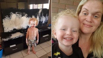 Toddler covers TV in diaper rash cream after being left alone for 'less than five minutes'
