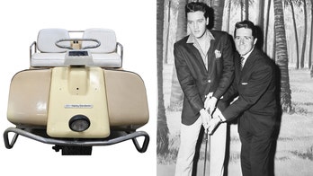 Elvis Presley's Harley-Davidson golf cart duffs at auction