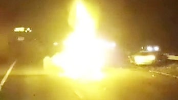 Hero truck driver honored for saving woman from burning car before it exploded