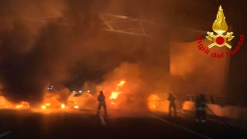 Italian driver evades flaming cars in botched highway robbery attempt