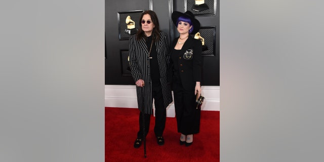 Ozzy Osbourne, left, and Kelly Osbourne arrive at the 62nd annual Grammy Awards at the Staples Center on Sunday, Jan. 26, 2020, in Los Angeles.