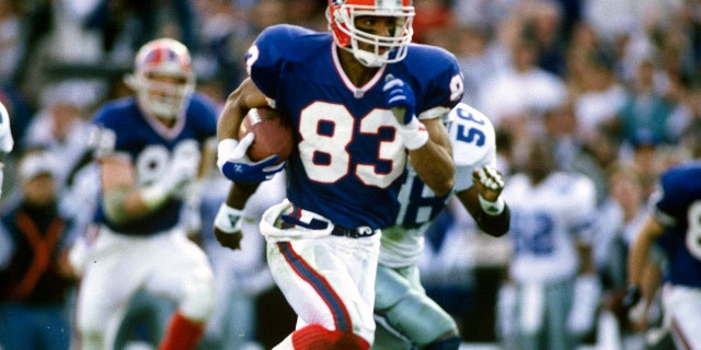 Andre Reed had a good game, but the Bills were blown out in Super Bowl XXVII. (Photo by Focus on Sport/Getty Images)