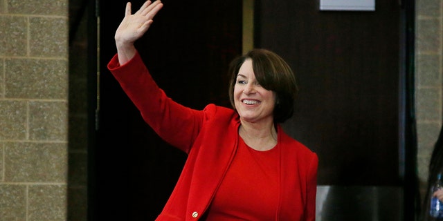 While campaigning to be the top prosecutor in Minnesota’s most populous county in 1998, Amy Klobuchar advocated for harsher penalties for juvenile offenders. The Democratic presidential candidate is seen Jan. 25, 2020, in Bettendorf, Iowa. (Associated Press)
