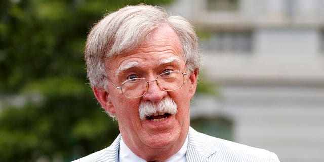 National security adviser John Bolton speaks to media at the White House in Washington on July 31, 2019. (AP Photo/Carolyn Kaster)